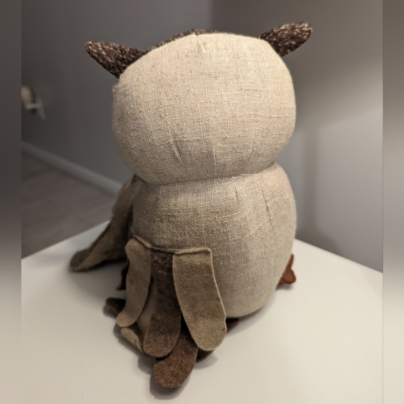 Cute Vintage Plush Brown Owl Home Decoration - Picture 4 of 5